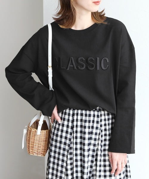 reca（レカ）の「立体ロゴ刺繍ロングスリーブTシャツ（Tシャツ/カットソー・レディース・チャコール/ブラック/オフホワイト/ベージュ・FREE）」の22枚目の写真