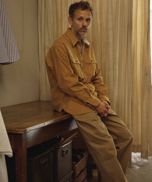 WILD LIFE TAILOR Adam et Rope'(ワイルドテーラーアダムエロペ )の「【WILD LIFE TAILOR】ヘビーネル ハーフジップ プルオーバーシャツ(シャツ/ブラウス・メンズ・ブラック/イエロー系その他3・M/L)」の13枚目の写真