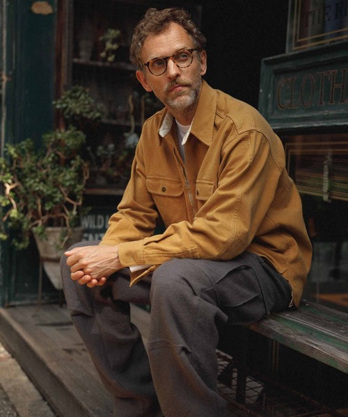 WILD LIFE TAILOR Adam et Rope'(ワイルドテーラーアダムエロペ )の「【WILD LIFE TAILOR】ヘビーネル ハーフジップ プルオーバーシャツ(シャツ/ブラウス・メンズ・ブラック/イエロー系その他3・M/L)」の11枚目の写真