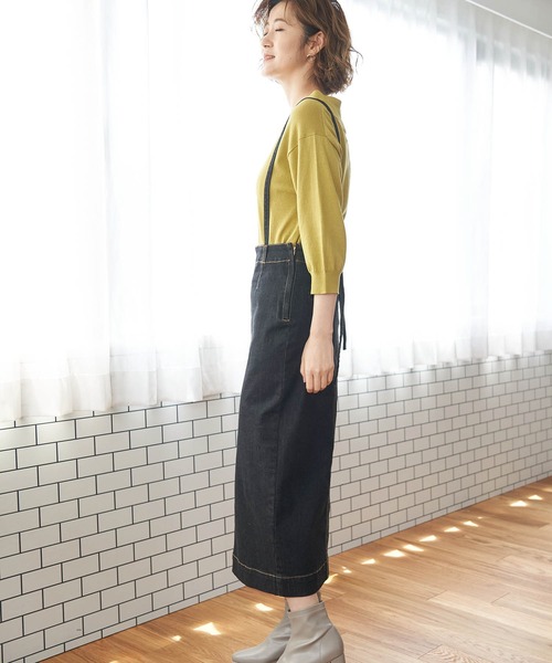 ROPE' PICNIC(ロペピクニック)の「【リンクコーデ】デニムスカート(デニムスカート・レディース・ブラック/ダークブラウン/ネイビー・36/38/40)」の6枚目の写真