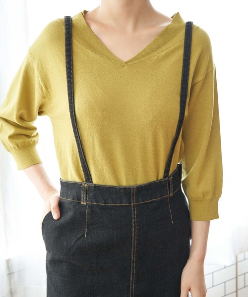 ROPE' PICNIC(ロペピクニック)の「【リンクコーデ】デニムスカート(デニムスカート・レディース・ブラック/ダークブラウン/ネイビー・36/38/40)」の4枚目の写真