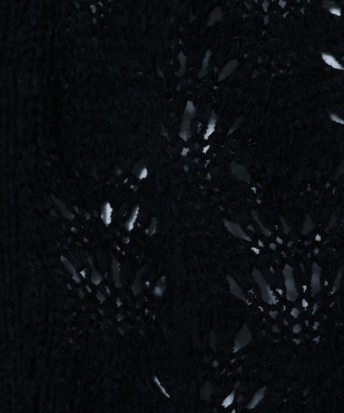 HARE（ハレ）の「スカシアミガラニットカーデ(HARE)（カーディガン/ボレロ・メンズ・ブラック/ブラウン/エメラルド・FREE）」の19枚目の写真