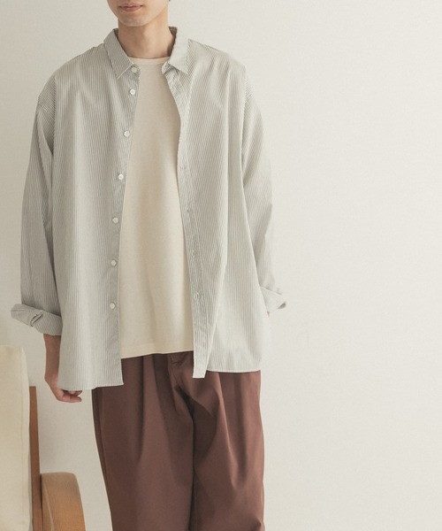 FORK&SPOON（フォークアンドスプーン）の「FORK&SPOON　レギュラーカラーシャツ（シャツ/ブラウス・メンズ・ネイビー/ストライプ・4/5）」の9枚目の写真