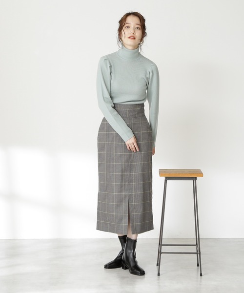 N.（N. Natural Beauty Basic）（エヌエヌナチュラルビューティーベーシック）の「【S Size Line】チェックナロースカート（スカート・レディース・グレー系その他/ブラウン系その他・SMALL/MEDIUM）」の12枚目の写真