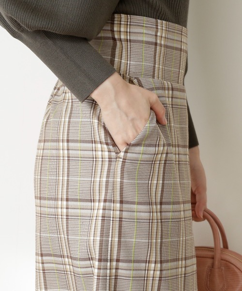 N.（N. Natural Beauty Basic）（エヌエヌナチュラルビューティーベーシック）の「【S Size Line】チェックナロースカート（スカート・レディース・グレー系その他/ブラウン系その他・SMALL/MEDIUM）」の8枚目の写真