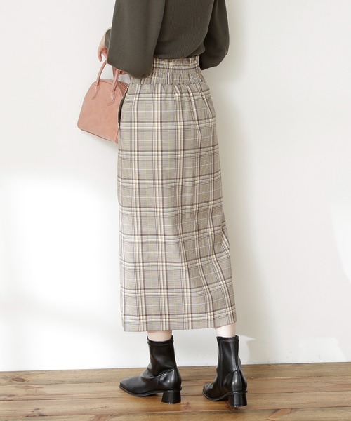 N.（N. Natural Beauty Basic）（エヌエヌナチュラルビューティーベーシック）の「【S Size Line】チェックナロースカート（スカート・レディース・グレー系その他/ブラウン系その他・SMALL/MEDIUM）」の4枚目の写真