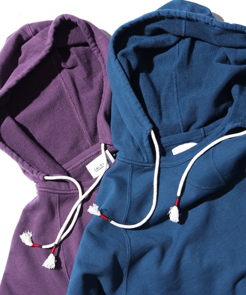 CAL O LINE(キャルオーライン)の「CAL O LINE / キャルオーライン FIN V RAGLAN PARKA パーカー(パーカー・メンズ・ブルー/ダークパープル・S/M)」の15枚目の写真