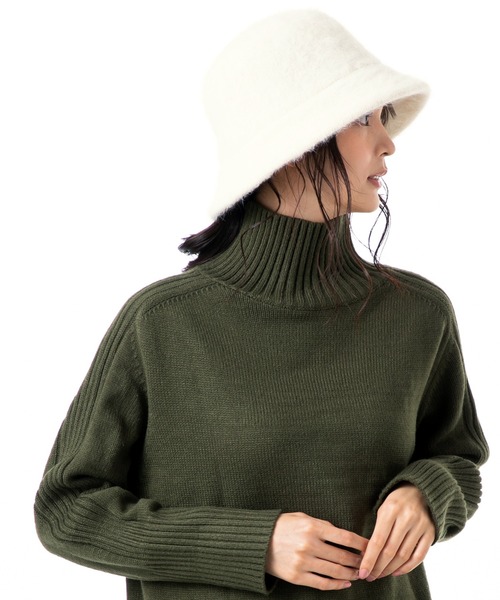 QUEENHEAD（クイーンヘッド）の「ファーバケットハット（ハット・レディース・ダークグレー/ブラック/オフホワイト/オリーブ/グレー/モカ/ライトグレー/ライトブラウン・FREE）」の20枚目の写真