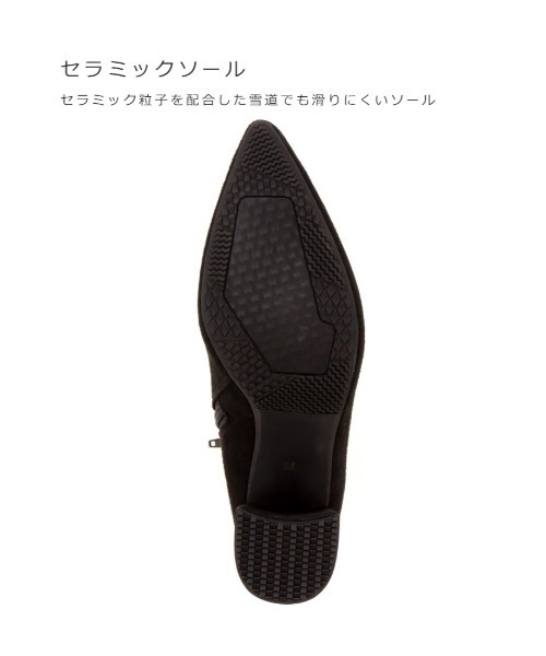 RANDA(ランダ)の「ストレスフリー/晴雨兼用 3WAY ソフト ストレッチ ベルトショートブーツ(ブーツ・レディース・グレー/ブラック/アイボリー・M/LL/L/S)」の10枚目の写真