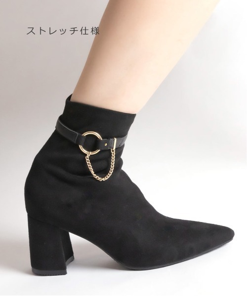 RANDA(ランダ)の「ストレスフリー/晴雨兼用 3WAY ソフト ストレッチ ベルトショートブーツ(ブーツ・レディース・グレー/ブラック/アイボリー・M/LL/L/S)」の19枚目の写真