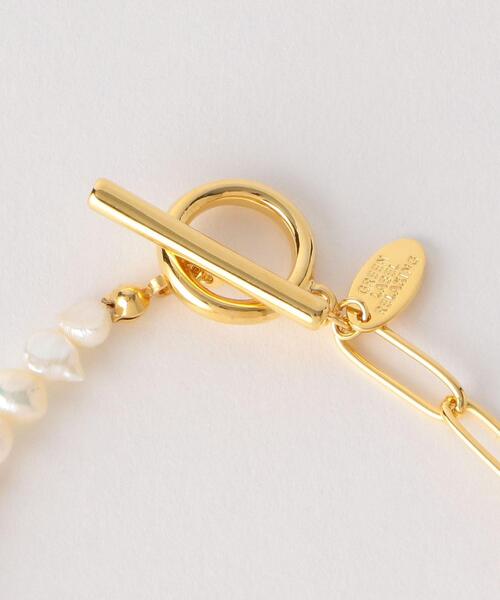 green label relaxing(グリーンレーベルリラクシング)の「淡水パール & チェーン ブレスレット(ブレスレット・レディース・オフホワイト・FREE)」の3枚目の写真