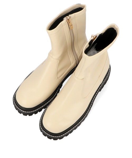 ORiental TRaffic（オリエンタルトラフィック）の「タンクソールストレッチブーツ/11414（ブーツ・レディース・ホワイト/ブラック/ブラウン・LL/3L/SS/S/M/L）」の9枚目の写真