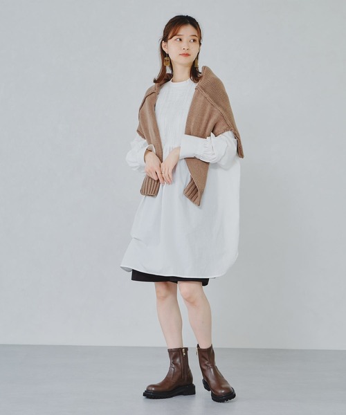 ORiental TRaffic（オリエンタルトラフィック）の「タンクソールストレッチブーツ/11414（ブーツ・レディース・ホワイト/ブラック/ブラウン・LL/3L/SS/S/M/L）」の10枚目の写真