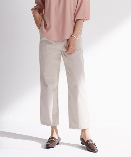 SAISON DE PAPILLON（セゾンドパピヨン）の「ワンタックストレートワイドパンツ（その他パンツ・レディース・アイボリー/ブルー/ブラック・M/L/S）」の2枚目の写真