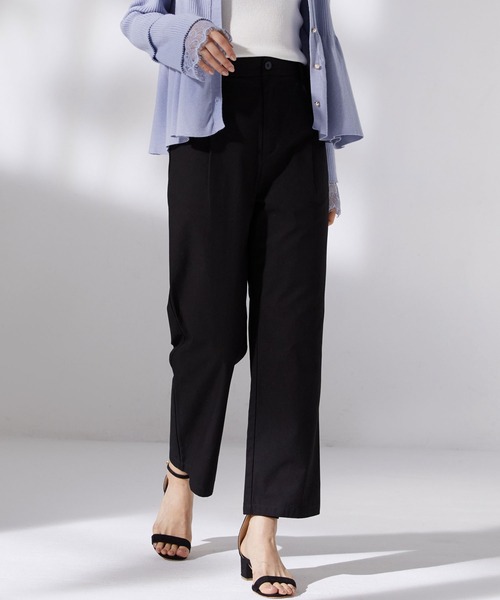 SAISON DE PAPILLON（セゾンドパピヨン）の「ワンタックストレートワイドパンツ（その他パンツ・レディース・アイボリー/ブルー/ブラック・M/L/S）」の6枚目の写真