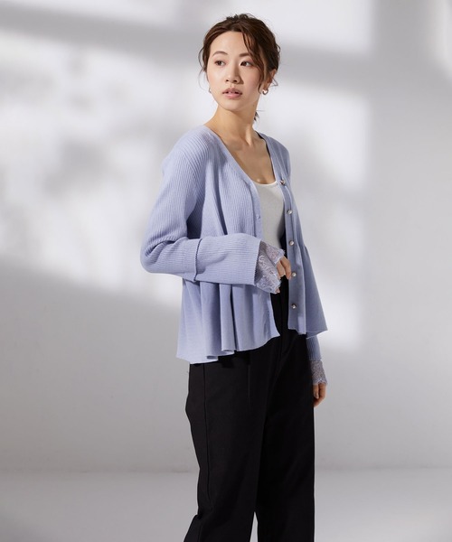 SAISON DE PAPILLON（セゾンドパピヨン）の「ワンタックストレートワイドパンツ（その他パンツ・レディース・アイボリー/ブルー/ブラック・M/L/S）」の8枚目の写真