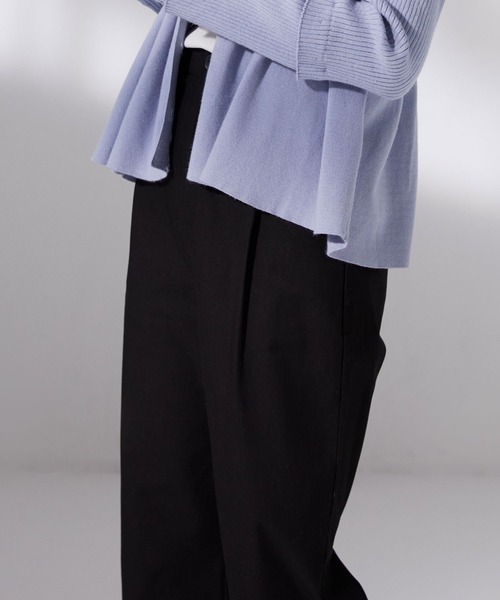 SAISON DE PAPILLON（セゾンドパピヨン）の「ワンタックストレートワイドパンツ（その他パンツ・レディース・アイボリー/ブルー/ブラック・M/L/S）」の9枚目の写真