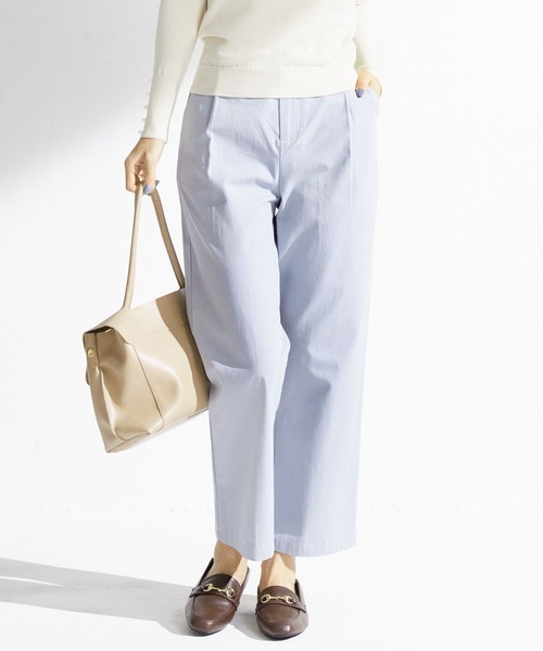 SAISON DE PAPILLON（セゾンドパピヨン）の「ワンタックストレートワイドパンツ（その他パンツ・レディース・アイボリー/ブルー/ブラック・M/L/S）」の10枚目の写真
