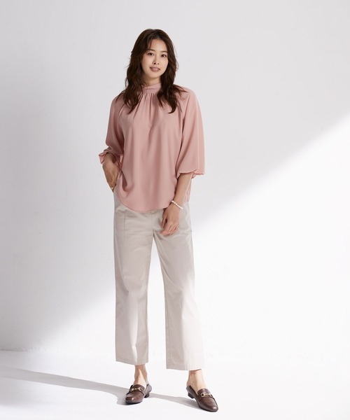 SAISON DE PAPILLON（セゾンドパピヨン）の「ワンタックストレートワイドパンツ（その他パンツ・レディース・アイボリー/ブルー/ブラック・M/L/S）」の15枚目の写真