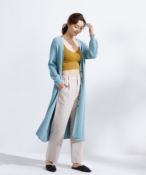 SAISON DE PAPILLON（セゾンドパピヨン）の「ワンタックストレートワイドパンツ（その他パンツ・レディース・アイボリー/ブルー/ブラック・M/L/S）」の19枚目の写真