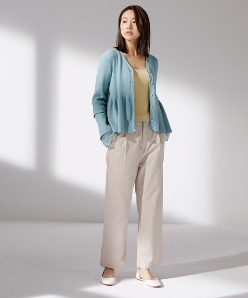 SAISON DE PAPILLON（セゾンドパピヨン）の「ワンタックストレートワイドパンツ（その他パンツ・レディース・アイボリー/ブルー/ブラック・M/L/S）」の22枚目の写真