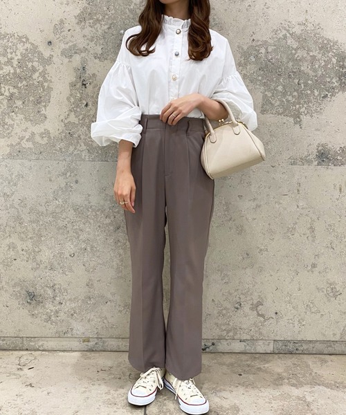 apres jour（アプレジュール）の「いろいろボタンフリルハイネックブラウス【ZOZOTOWN限定アイテム】（シャツ/ブラウス・レディース・ブラック/アイボリー/オフホワイト・フリー/X-LARGE）」の12枚目の写真