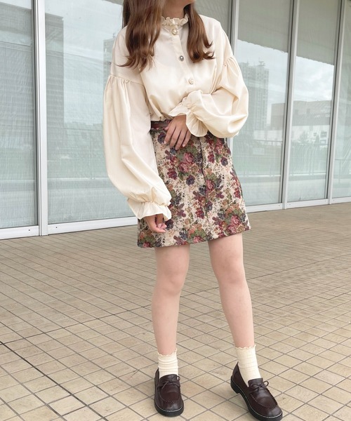 apres jour（アプレジュール）の「いろいろボタンフリルハイネックブラウス【ZOZOTOWN限定アイテム】（シャツ/ブラウス・レディース・ブラック/アイボリー/オフホワイト・フリー/X-LARGE）」の21枚目の写真