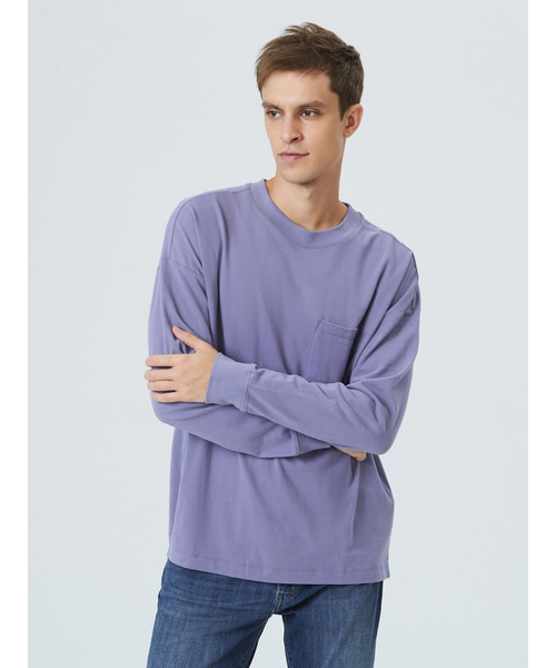 GAP（ギャップ）の「オーバーサイズTシャツ (メンズ・ユニセックス)（Tシャツ/カットソー・メンズ・その他2/ブルー系その他/ブルー系その他3/ネイビー/その他1/グレー系その他/ブルー系その他2/ブルー系その他4/ピンク/パープル系その他・L/M/XL/S/XS）」の7枚目の写真