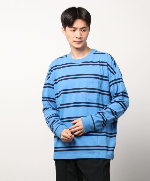 GAP（ギャップ）の「オーバーサイズTシャツ (メンズ・ユニセックス)（Tシャツ/カットソー・メンズ・その他2/ブルー系その他/ブルー系その他3/ネイビー/その他1/グレー系その他/ブルー系その他2/ブルー系その他4/ピンク/パープル系その他・L/M/XL/S/XS）」の6枚目の写真