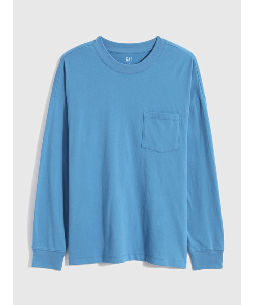 GAP（ギャップ）の「オーバーサイズTシャツ (メンズ・ユニセックス)（Tシャツ/カットソー・メンズ・その他2/ブルー系その他/ブルー系その他3/ネイビー/その他1/グレー系その他/ブルー系その他2/ブルー系その他4/ピンク/パープル系その他・L/M/XL/S/XS）」の19枚目の写真