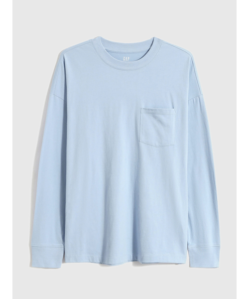 GAP（ギャップ）の「オーバーサイズTシャツ (メンズ・ユニセックス)（Tシャツ/カットソー・メンズ・その他2/ブルー系その他/ブルー系その他3/ネイビー/その他1/グレー系その他/ブルー系その他2/ブルー系その他4/ピンク/パープル系その他・L/M/XL/S/XS）」の20枚目の写真