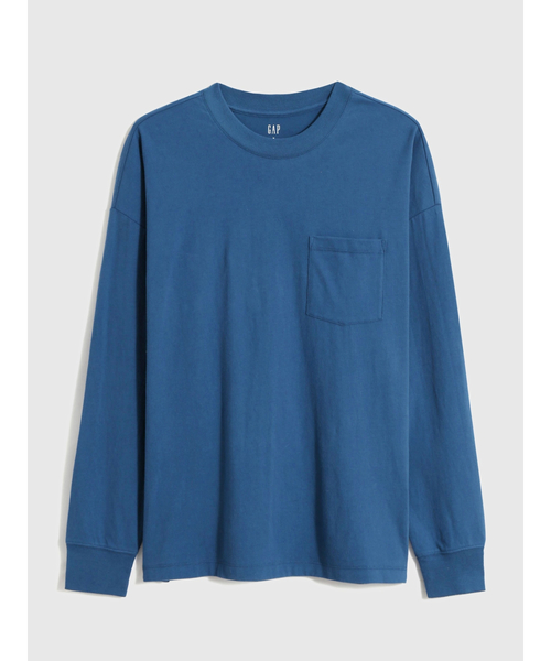 GAP（ギャップ）の「オーバーサイズTシャツ (メンズ・ユニセックス)（Tシャツ/カットソー・メンズ・その他2/ブルー系その他/ブルー系その他3/ネイビー/その他1/グレー系その他/ブルー系その他2/ブルー系その他4/ピンク/パープル系その他・L/M/XL/S/XS）」の21枚目の写真