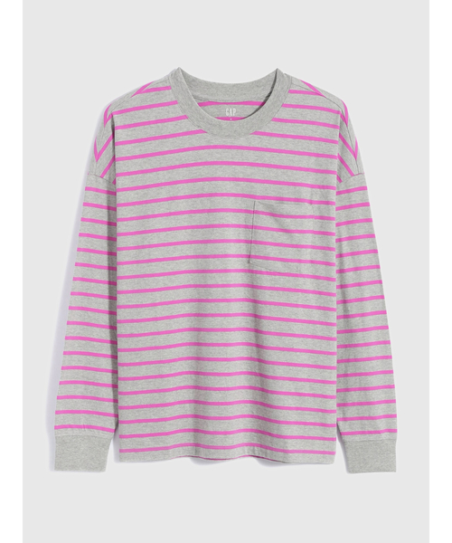 GAP（ギャップ）の「オーバーサイズTシャツ (メンズ・ユニセックス)（Tシャツ/カットソー・メンズ・その他2/ブルー系その他/ブルー系その他3/ネイビー/その他1/グレー系その他/ブルー系その他2/ブルー系その他4/ピンク/パープル系その他・L/M/XL/S/XS）」の22枚目の写真