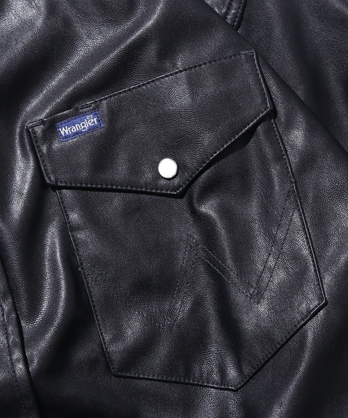 Wrangler(ラングラー)の「WRANGLER/ラングラー 127MW OVERSIZE SHIRTS フェイクレザー ウエスタンシャツ PUレザー(シャツ/ブラウス・メンズ・ブラック/ブラウン・L/M/XL)」の7枚目の写真