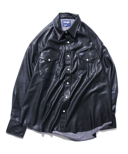 Wrangler(ラングラー)の「WRANGLER/ラングラー 127MW OVERSIZE SHIRTS フェイクレザー ウエスタンシャツ PUレザー(シャツ/ブラウス・メンズ・ブラック/ブラウン・L/M/XL)」の13枚目の写真