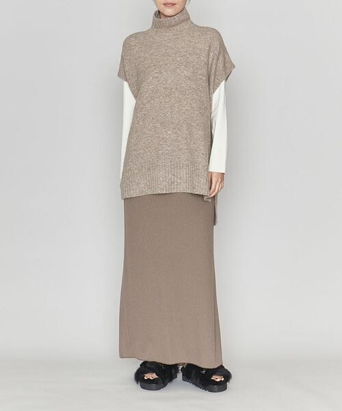 ASTRAET（アストラット）の「＜ASTRAET（アストラット）＞ウエストゴム リブ マキシスカート（スカート・レディース・ブラック/モカ・FREE）」の5枚目の写真