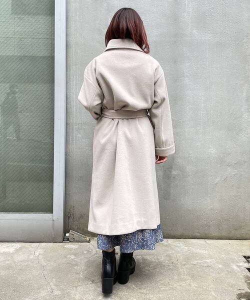 MAJESTIC LEGON（マジェスティックレゴン）の「Ladyロングガウンコート（その他アウター・レディース・アイボリー/グレイッシュベージュ/ピンクベージュ/ライトグリーン・SMALL/MEDIUM）」の13枚目の写真