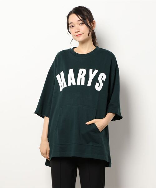 SEVENDAYS=SUNDAY（セブンデイズサンデイ）の「ミニ裏毛フロッキープリントTEE　＊（スウェット・レディース・アイボリー/ブラウン/グリーン・M/L）」の4枚目の写真