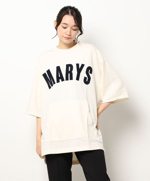 SEVENDAYS=SUNDAY（セブンデイズサンデイ）の「ミニ裏毛フロッキープリントTEE　＊（スウェット・レディース・アイボリー/ブラウン/グリーン・M/L）」の5枚目の写真