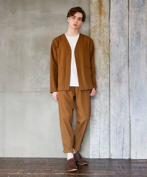 MK MICHEL KLEIN HOMME （エムケーミッシェルクランオム）の「ノーカラージャケット（ノーカラージャケット・メンズ・チャコールグレー/ライトブラウン・46/51/48）」の4枚目の写真