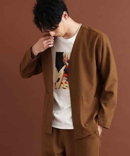 MK MICHEL KLEIN HOMME （エムケーミッシェルクランオム）の「ノーカラージャケット（ノーカラージャケット・メンズ・チャコールグレー/ライトブラウン・46/51/48）」の5枚目の写真