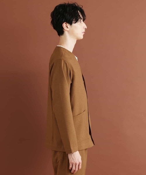 MK MICHEL KLEIN HOMME （エムケーミッシェルクランオム）の「ノーカラージャケット（ノーカラージャケット・メンズ・チャコールグレー/ライトブラウン・46/51/48）」の10枚目の写真