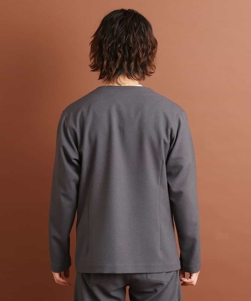 MK MICHEL KLEIN HOMME （エムケーミッシェルクランオム）の「ノーカラージャケット（ノーカラージャケット・メンズ・チャコールグレー/ライトブラウン・46/51/48）」の19枚目の写真