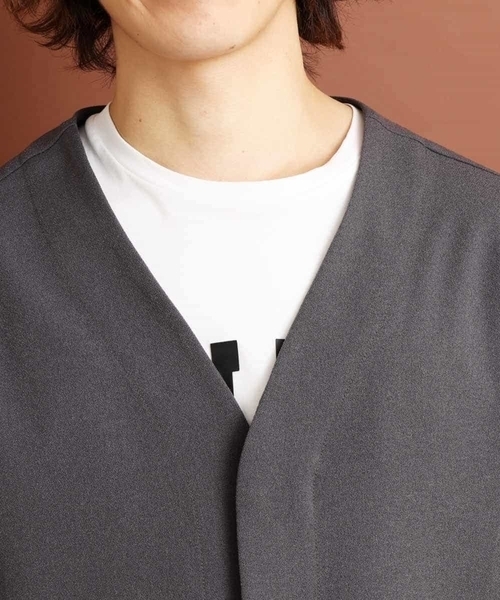 MK MICHEL KLEIN HOMME （エムケーミッシェルクランオム）の「ノーカラージャケット（ノーカラージャケット・メンズ・チャコールグレー/ライトブラウン・46/51/48）」の20枚目の写真