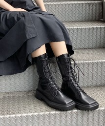 Figments | レースアップスクエアトゥブーツ(ブーツ)