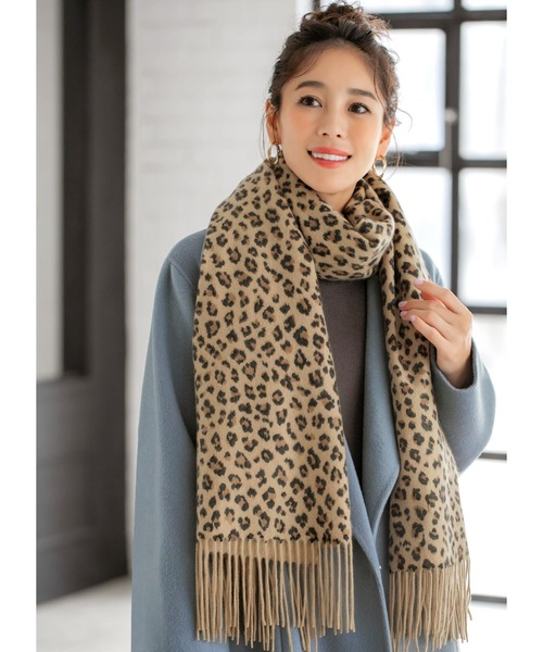 STYLE DELI（スタイルデリ）の「【LUXE】ベーシックレオパード柄カシミヤストール（ストール/ショール・レディース・ベージュ系その他・FREE）」の14枚目の写真