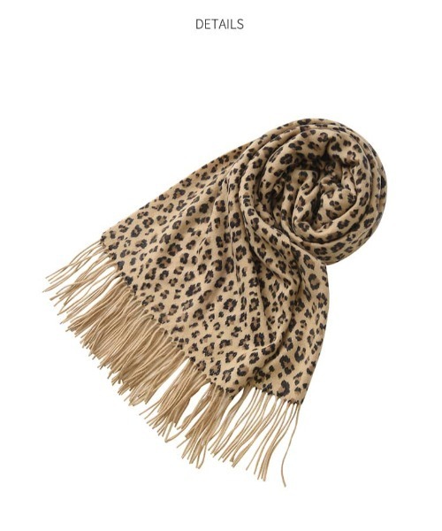 STYLE DELI（スタイルデリ）の「【LUXE】ベーシックレオパード柄カシミヤストール（ストール/ショール・レディース・ベージュ系その他・FREE）」の4枚目の写真