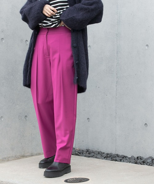 LAATO（ラート）の「WIDE TACK PANTS（その他パンツ・レディース・チャコールグレー/ベージュ/ピンク・FREE）」の5枚目の写真