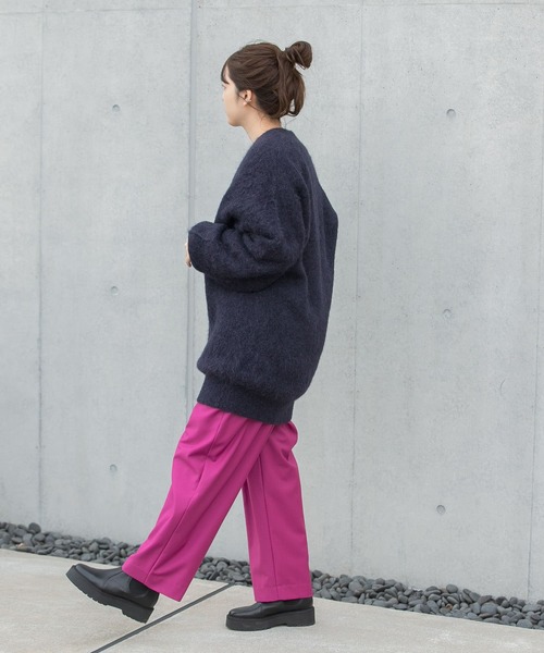 LAATO（ラート）の「WIDE TACK PANTS（その他パンツ・レディース・チャコールグレー/ベージュ/ピンク・FREE）」の7枚目の写真