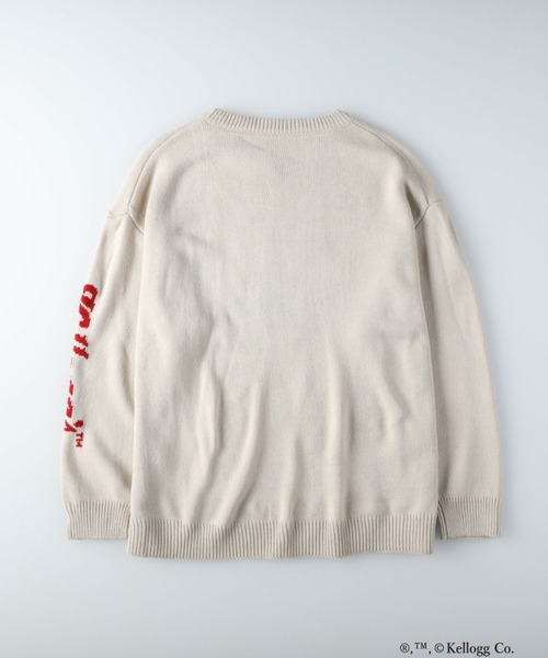 Right-on（ライトオン）の「「Kelloggs」キャクラクターグラニーニット（ニット/セーター・レディース・オフホワイト/ブルー・M/L）」の6枚目の写真